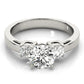 3-Stone Prong Set Engagement Ring