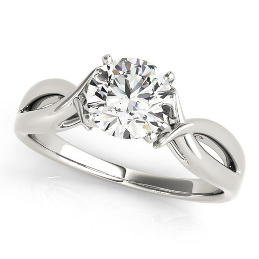 Twisted Shank Solitaire Engagement Ring