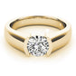 Half Bezel Solitaire Engagement Ring