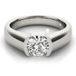 Half Bezel Solitaire Engagement Ring