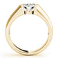 Half Bezel Solitaire Engagement Ring