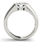 Half Bezel Solitaire Engagement Ring