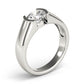 Half Bezel Solitaire Engagement Ring