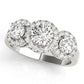 ENGAGEMENT RINGS 3 STONE ROUND