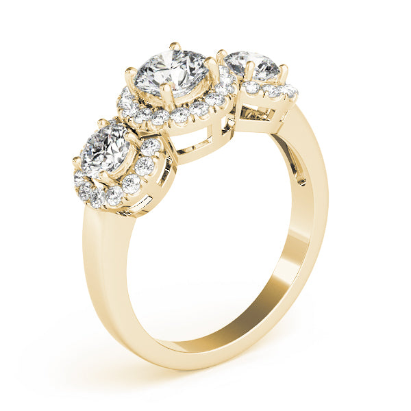 ENGAGEMENT RINGS 3 STONE ROUND