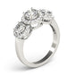 ENGAGEMENT RINGS 3 STONE ROUND