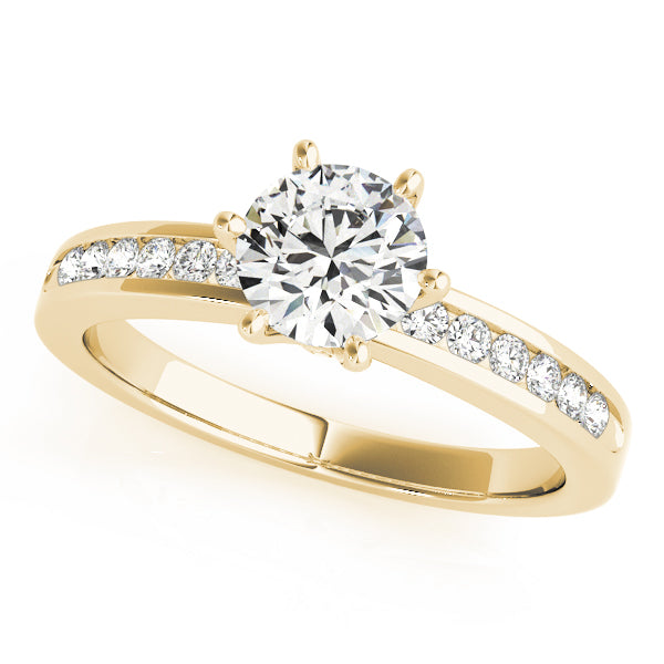 Channel Set Single Row Engagement Ring
