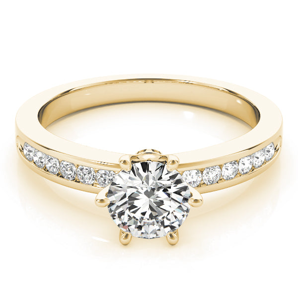 Channel Set Single Row Engagement Ring