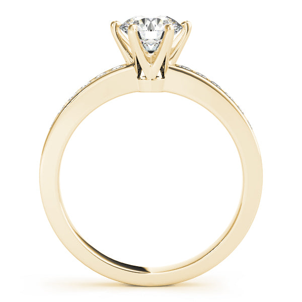 Channel Set Single Row Engagement Ring