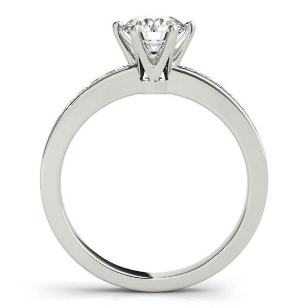 Channel Set Single Row Engagement Ring