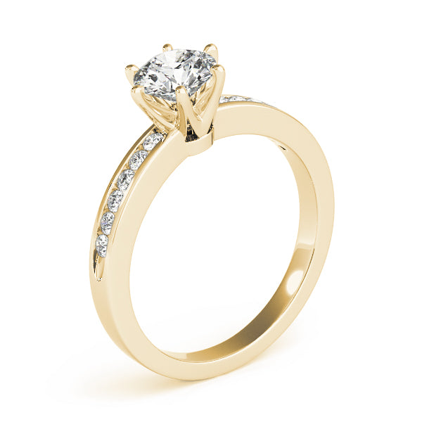 Channel Set Single Row Engagement Ring