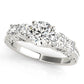 Single Row Prong Set Trellis Engagement Rings
