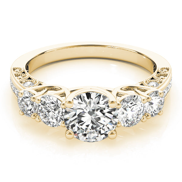 Single Row Prong Set Trellis Engagement Rings