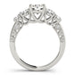 Single Row Prong Set Trellis Engagement Rings