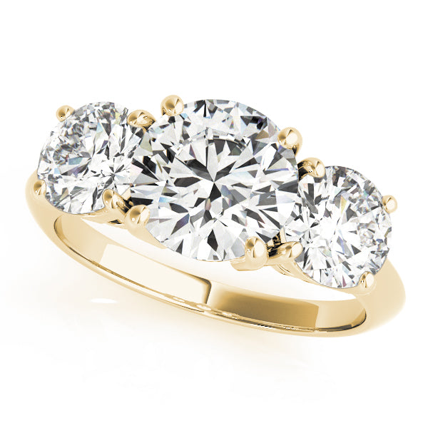 3-Stone Prong Set Engagement Ring