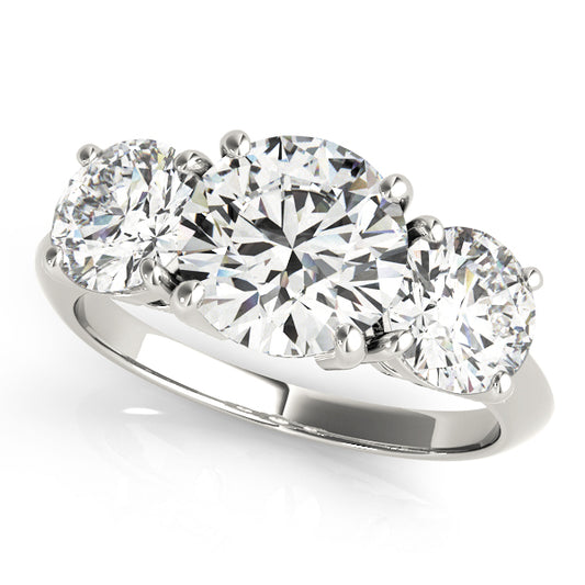 3-Stone Prong Set Engagement Ring