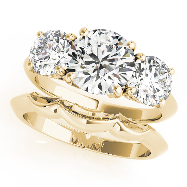 3-Stone Prong Set Engagement Ring