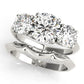 3-Stone Prong Set Engagement Ring
