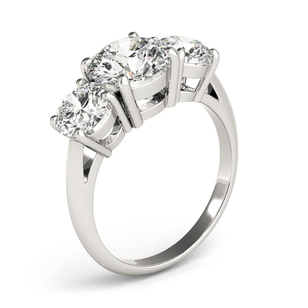 3-Stone Prong Set Engagement Ring