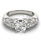Antique Style Filigree Solitaire Engagement Rings