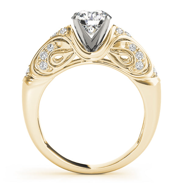 Antique Style Filigree Solitaire Engagement Rings