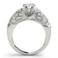 Antique Style Filigree Solitaire Engagement Rings