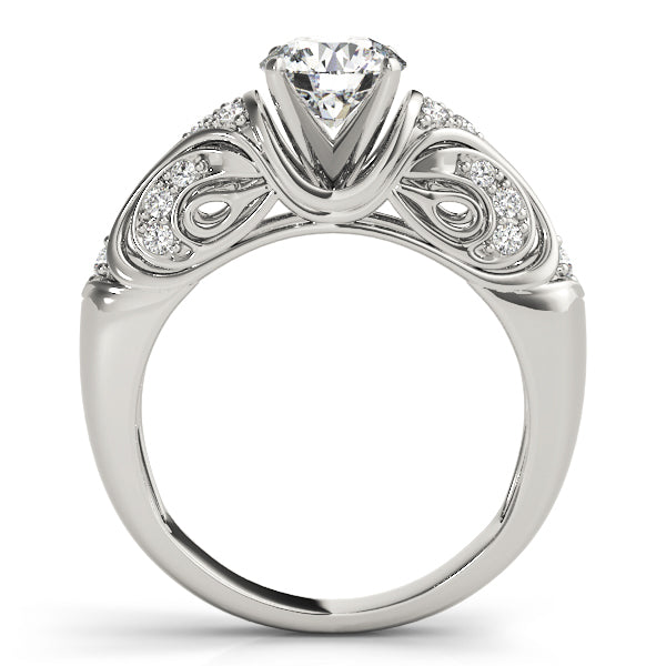 Antique Style Filigree Solitaire Engagement Rings