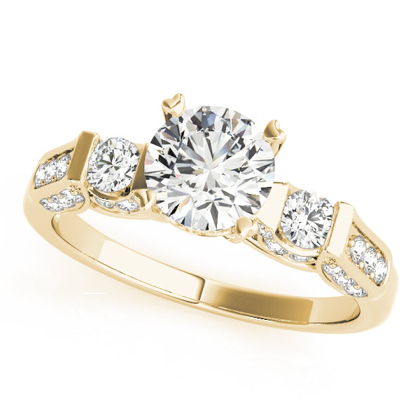 ENGAGEMENT RINGS 3 STONE ROUND