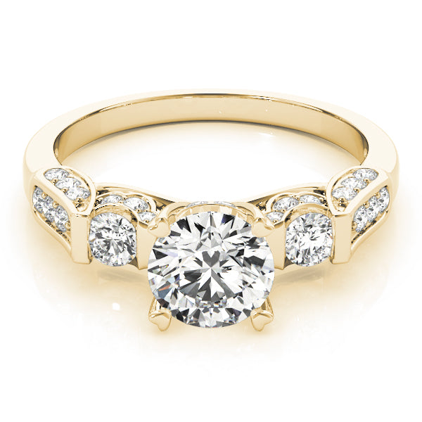 ENGAGEMENT RINGS 3 STONE ROUND