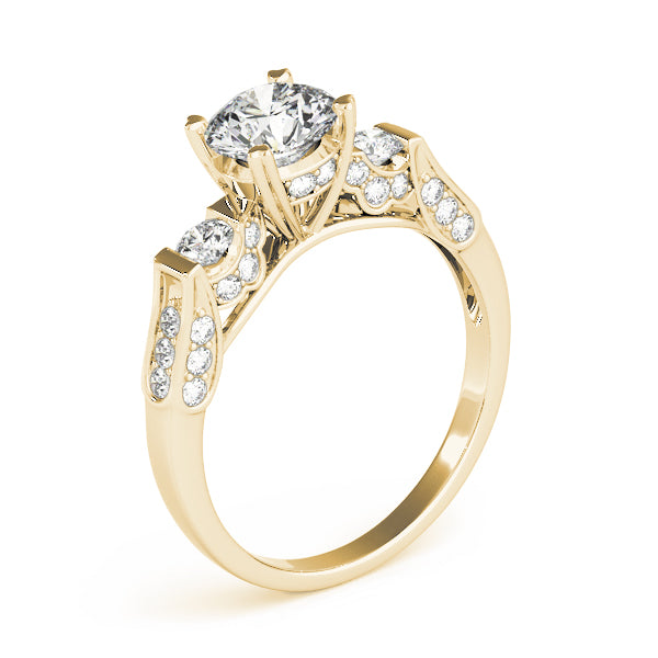ENGAGEMENT RINGS 3 STONE ROUND