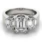 3-Stone Double Prong Emerald Cut Engagement Rings