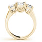 3-Stone Double Prong Emerald Cut Engagement Rings