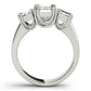3-Stone Double Prong Emerald Cut Engagement Rings