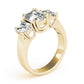 3-Stone Double Prong Emerald Cut Engagement Rings