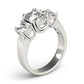 3-Stone Double Prong Emerald Cut Engagement Rings
