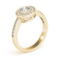 Vintage Style Milgrain Halo Engagement Rings