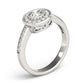 Vintage Style Milgrain Halo Engagement Rings