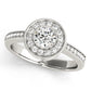 Vintage Style Milgrain Halo Engagement Rings