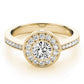 Vintage Style Milgrain Halo Engagement Rings