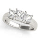 3-Stone Princess Cut Trellis Engagement Ring