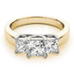 3-Stone Princess Cut Trellis Engagement Ring