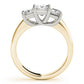 3-Stone Princess Cut Trellis Engagement Ring