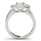 3-Stone Princess Cut Trellis Engagement Ring