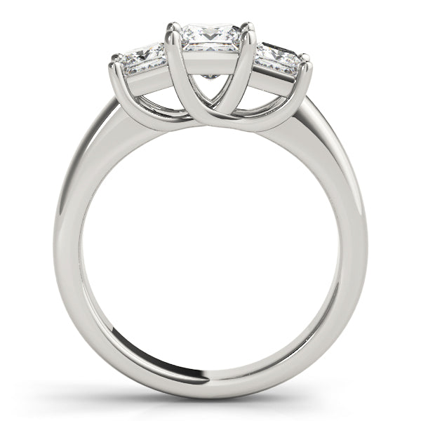 3-Stone Princess Cut Trellis Engagement Ring