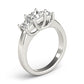 3-Stone Princess Cut Trellis Engagement Ring