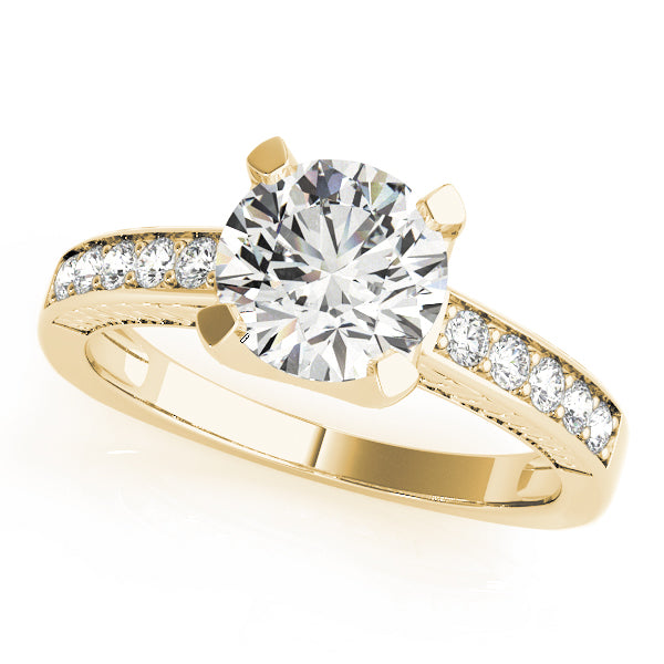 Channel Set Single Row Engagement Ring