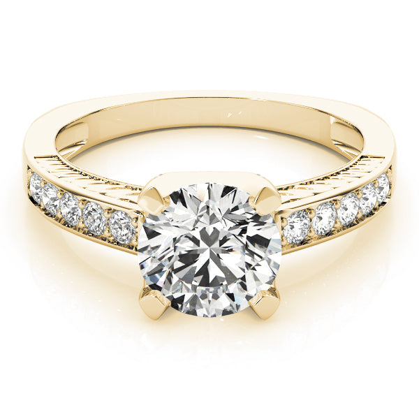 Channel Set Single Row Engagement Ring