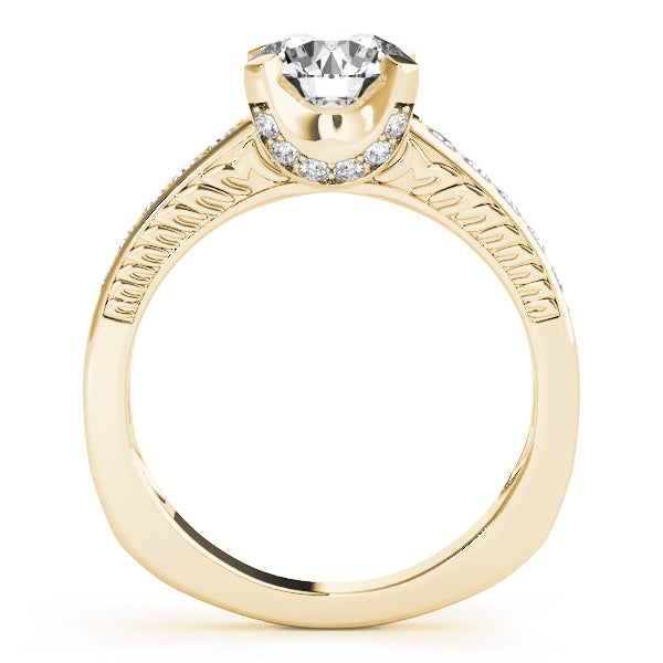 Channel Set Single Row Engagement Ring