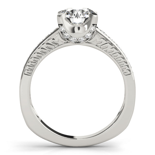 Channel Set Single Row Engagement Ring