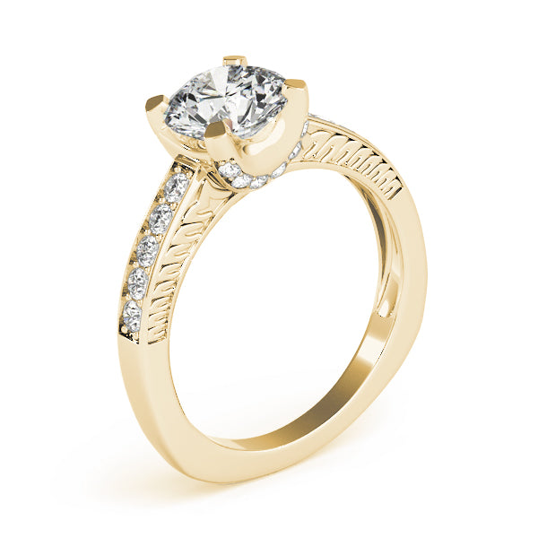 Channel Set Single Row Engagement Ring